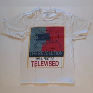The Revolution Will Not Be Graphic Televised Tee Size M in EUC